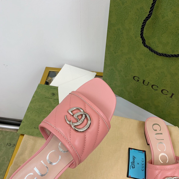 HOT SALE GUCCI Women's slide with Double G