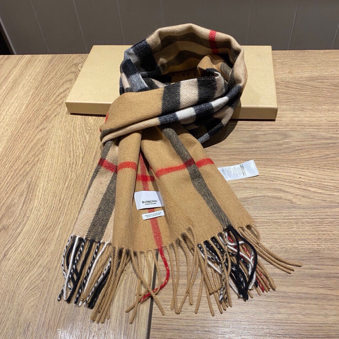 Burberry Check Cashmere Scarf