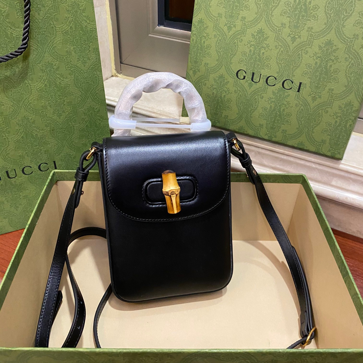 HOT SALE Gucci Bamboo mini handbag