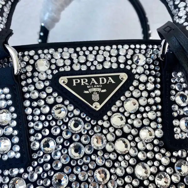 Firstbag Ru PRADA Galleria satin mini-bag with crystals