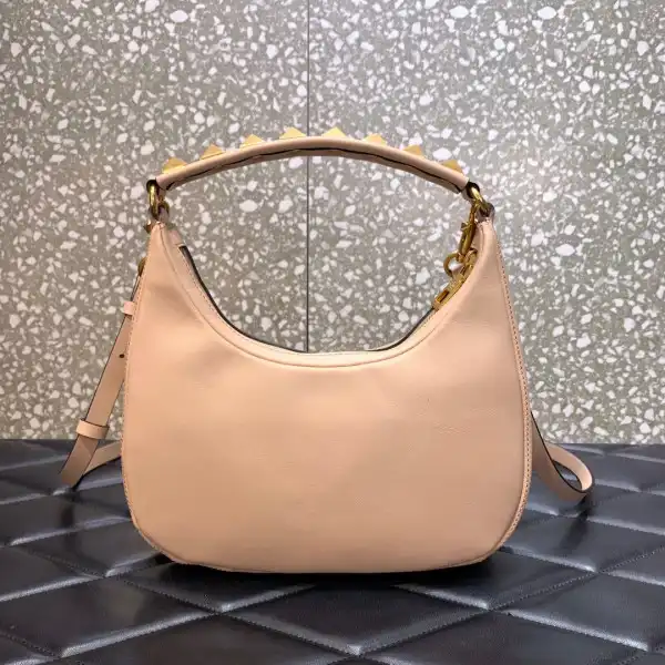 VALENTINO STUD SIGN CALFSKIN HOBO BAG