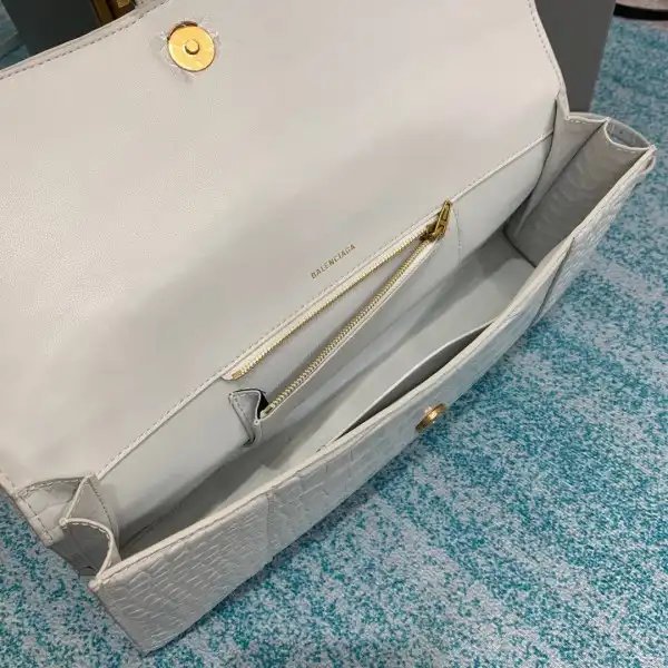 Bagsoffer BALENCIAGA  HOURGLASS STRETCHED TOP HANDLE BAG