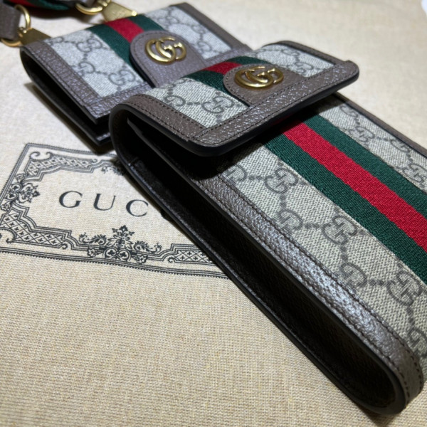 HOT SALE GUCCI Ophidia GG mini bag and detachable wallet