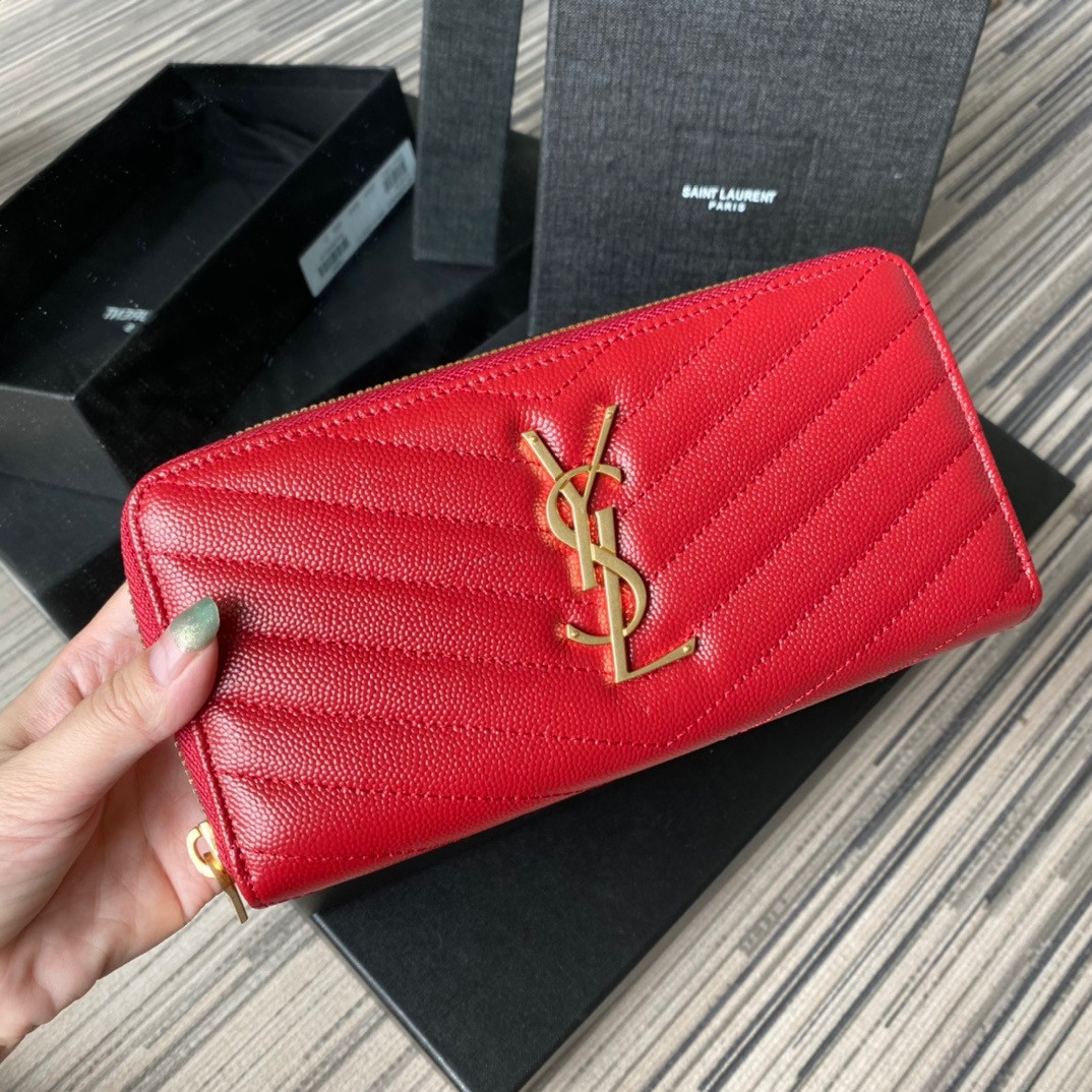 HOT SALE YSL MONOGRAM ZIPPY WALLET