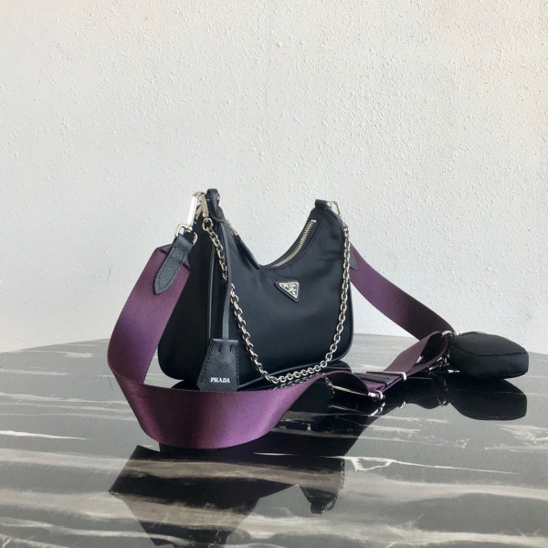 HOT SALE PRADA NYLON HOBO BAG