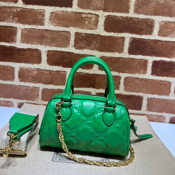 HOT SALE GUCCI GG matelassé leather top handle bag