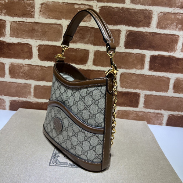 HOT SALE GUCCI Large shoulder bag with Interlocking G