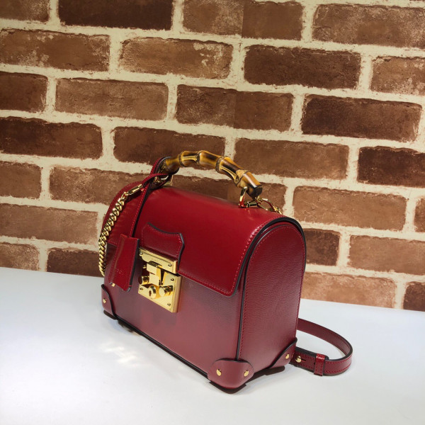 HOT SALE GUCCI Padlock GG small bamboo shoulder bag