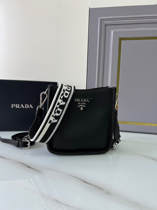 HOT SALE PRADA Leather mini shoulder bag