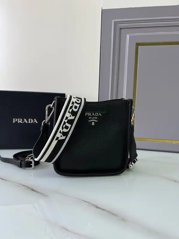 PRADA Leather mini shoulder bag