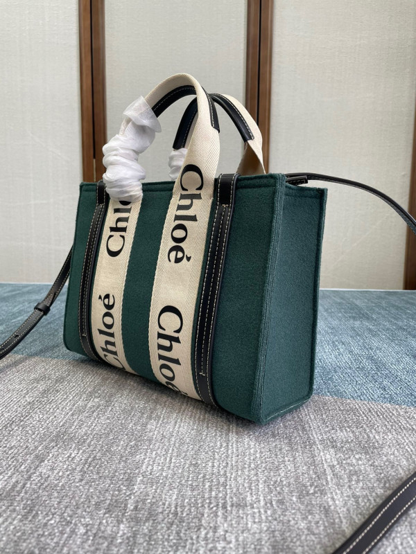 HOT SALE CHLOÉ SMALL WOODY TOTE BAG WITH STRAP