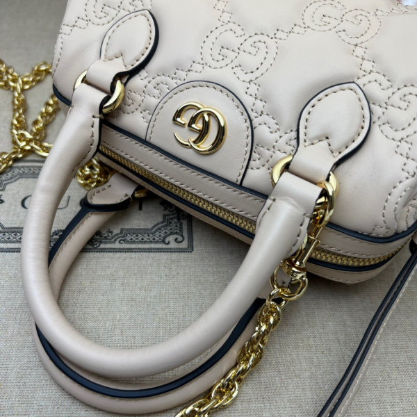 HOT SALE GUCCI GG matelassé leather top handle bag