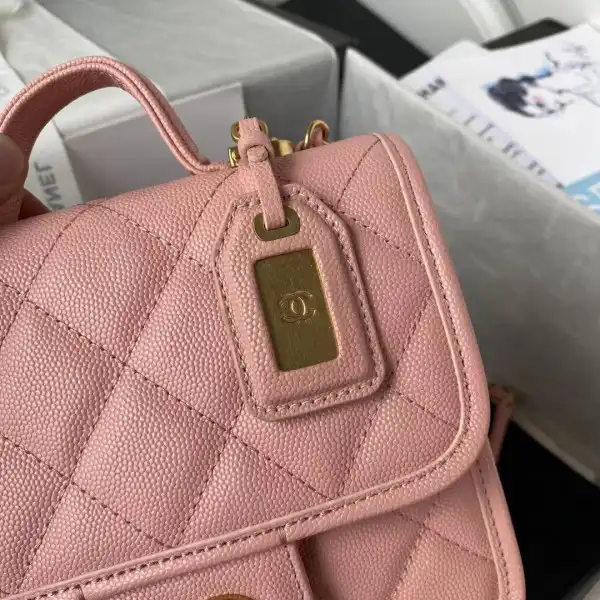 CHANEL SMALL FLAP BAG WITH TOP HANDLE