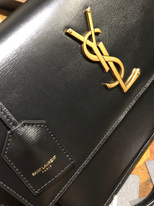 HOT SALE YSL MEDIUM SUNSET SATCHEL IN SMOOTH LEATHER