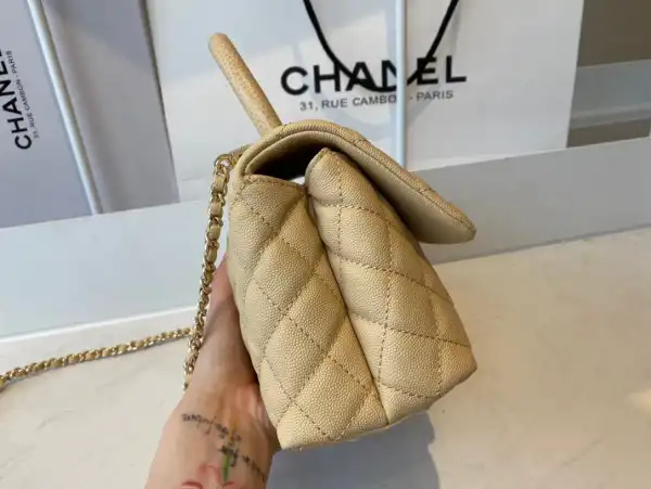 CHANEL FLAP BAG WITH TOP HANDLE