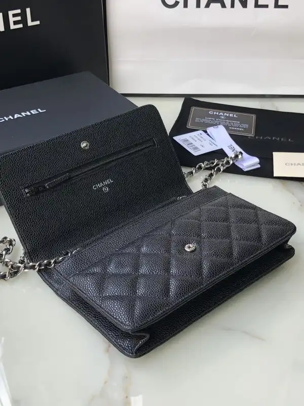 First Bag Ru CHANEL CHAIN WALLET CAVIAR