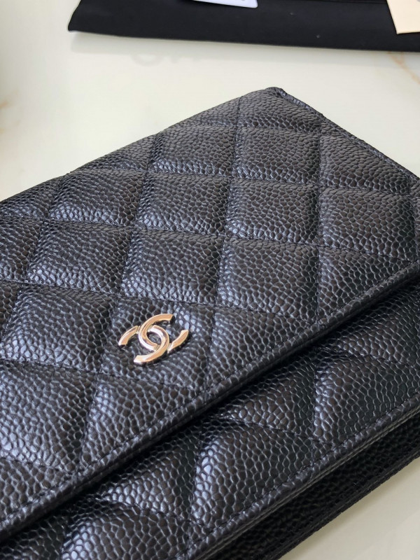 HOT SALE CL CHAIN WALLET CAVIAR