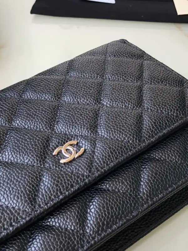 First Bag Ru CHANEL CHAIN WALLET CAVIAR