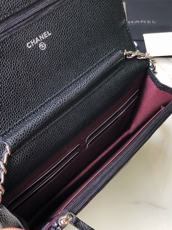 HOT SALE CL CHAIN WALLET CAVIAR