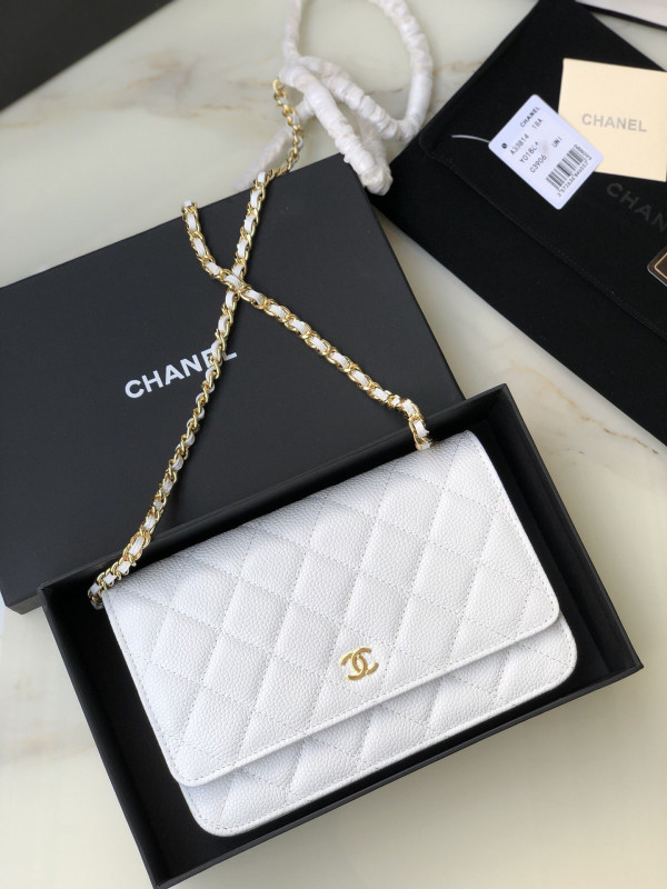 HOT SALE CL CHAIN WALLET CAVIAR