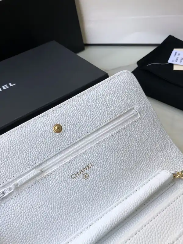 Cheap CL CHAIN WALLET CAVIAR