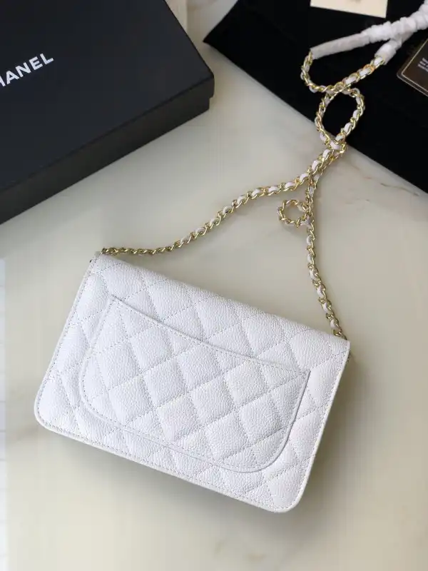 Cheap CL CHAIN WALLET CAVIAR