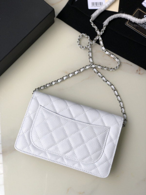 HOT SALE CL CHAIN WALLET CAVIAR