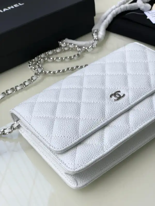 Cheap CL CHAIN WALLET CAVIAR