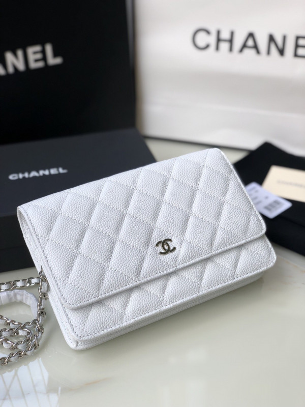 HOT SALE CL CHAIN WALLET CAVIAR