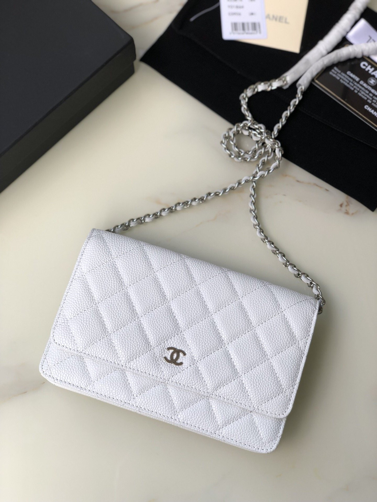 HOT SALE CL CHAIN WALLET CAVIAR