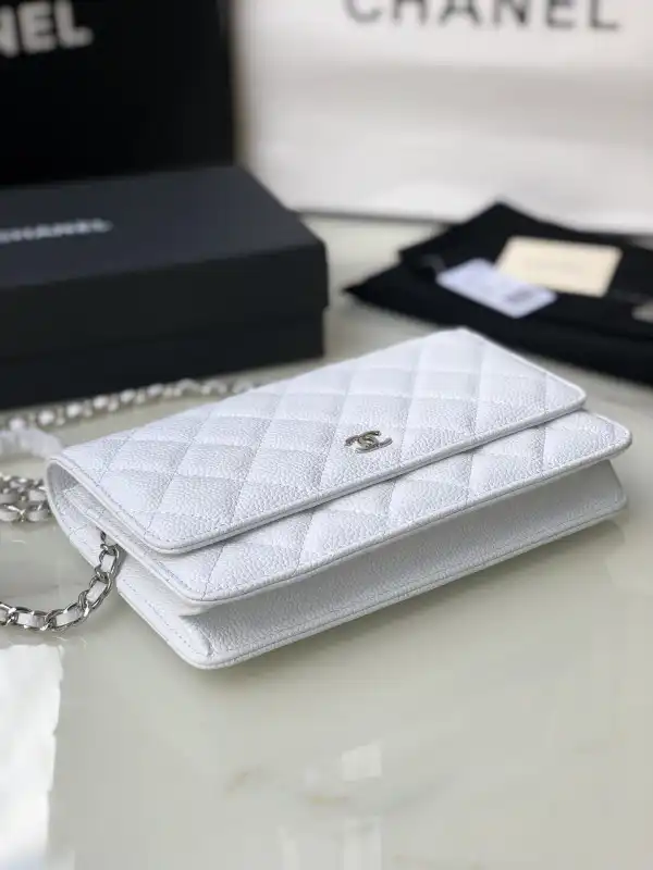 Cheap CL CHAIN WALLET CAVIAR