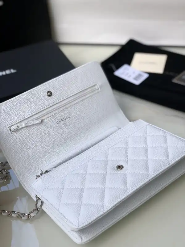 Cheap CL CHAIN WALLET CAVIAR