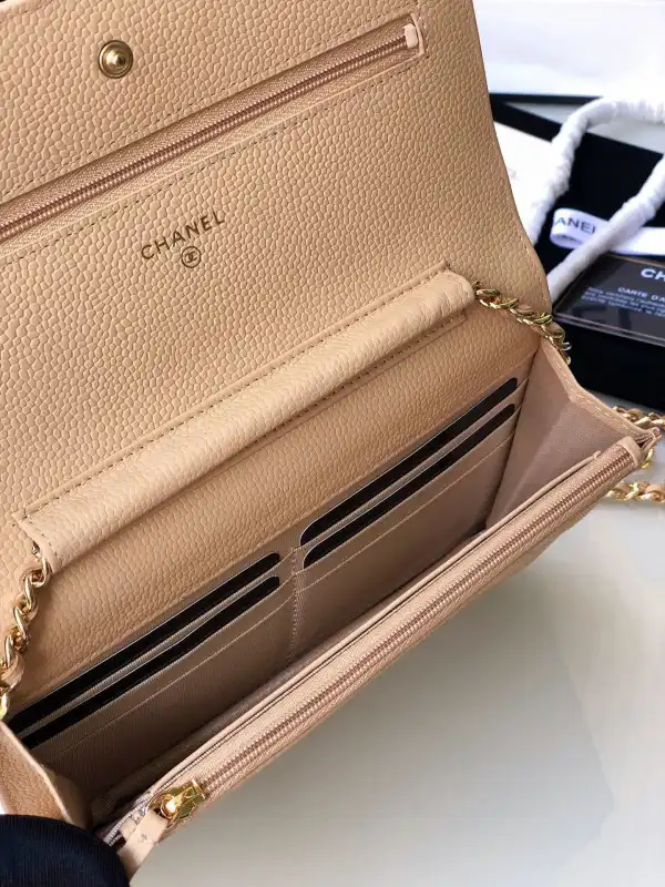 Affordable CL CHAIN WALLET CAVIAR