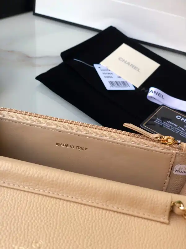 Affordable CL CHAIN WALLET CAVIAR