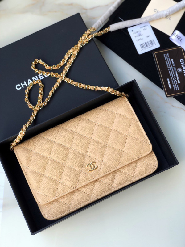 HOT SALE CL CHAIN WALLET CAVIAR