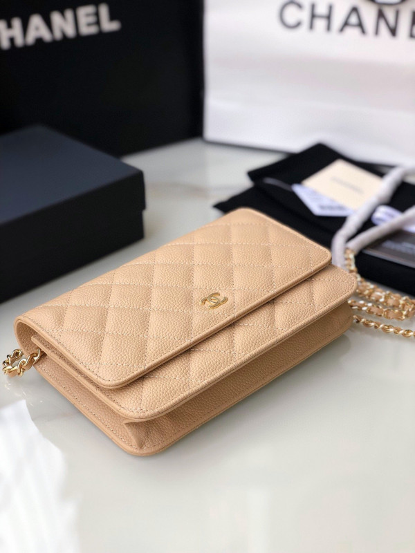 HOT SALE CL CHAIN WALLET CAVIAR