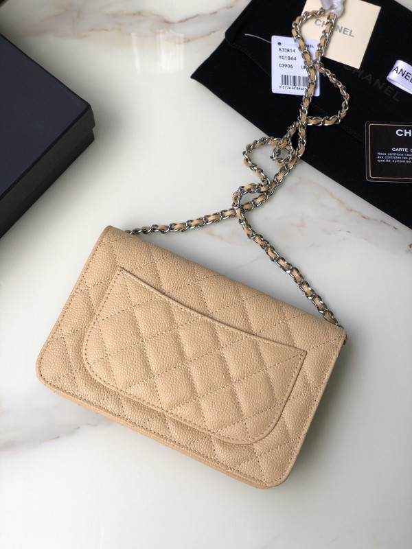 HOT SALE CL CHAIN WALLET CAVIAR