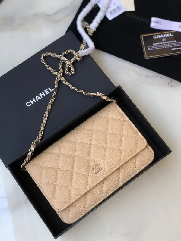 Cheap CL CHAIN WALLET CAVIAR