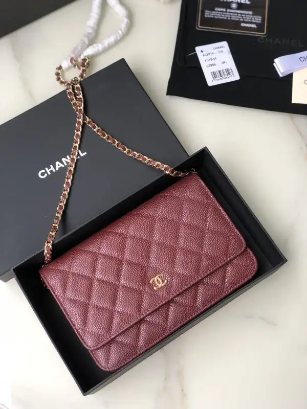 First Bag Ru CHANEL CHAIN WALLET CAVIAR