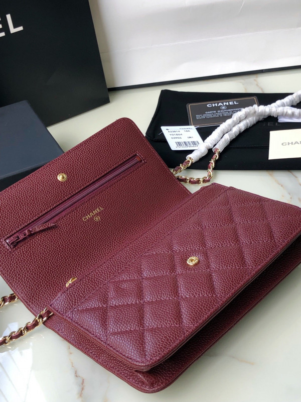 HOT SALE CL CHAIN WALLET CAVIAR