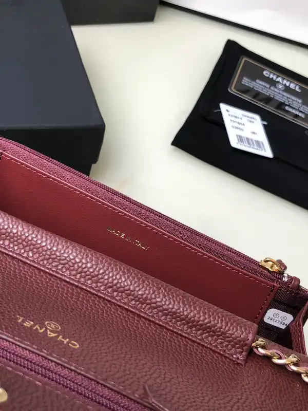 Affordable CL CHAIN WALLET CAVIAR