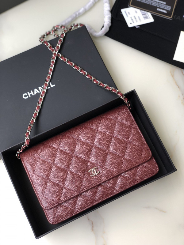 HOT SALE CL CHAIN WALLET CAVIAR