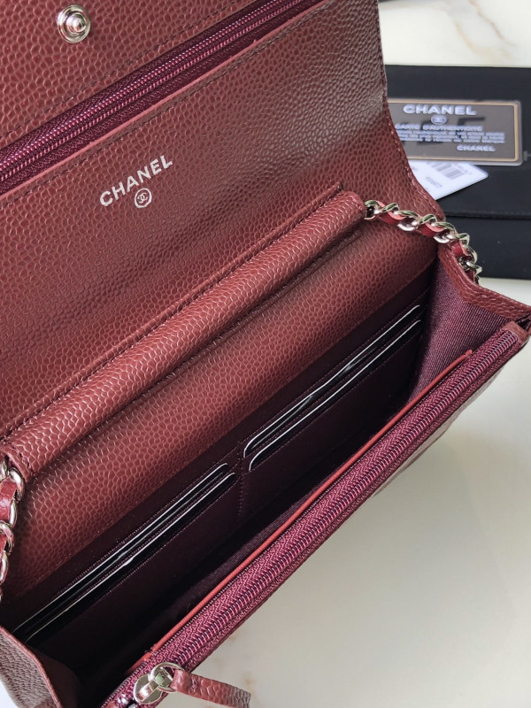 HOT SALE CL CHAIN WALLET CAVIAR