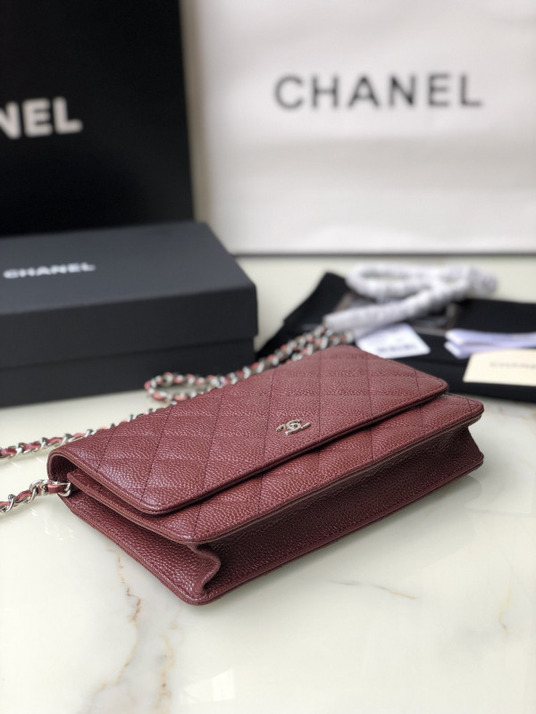 HOT SALE CL CHAIN WALLET CAVIAR