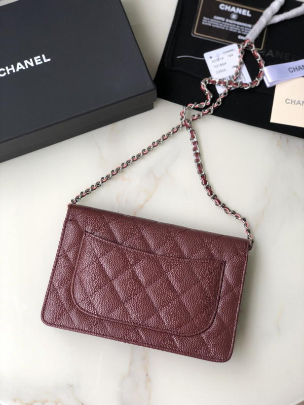 HOT SALE CL CHAIN WALLET CAVIAR