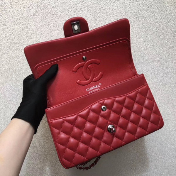 CL FLAP BAG LAMBSKIN