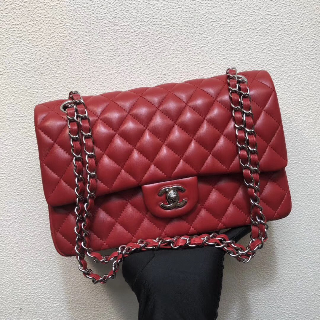 CL FLAP BAG LAMBSKIN