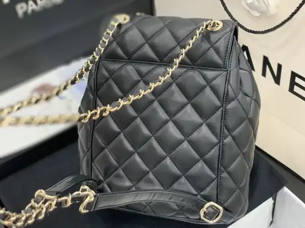 First Bag Ru CHANEL BACKPACK IN LAMBSKIN WITH GOLD HARDWARE