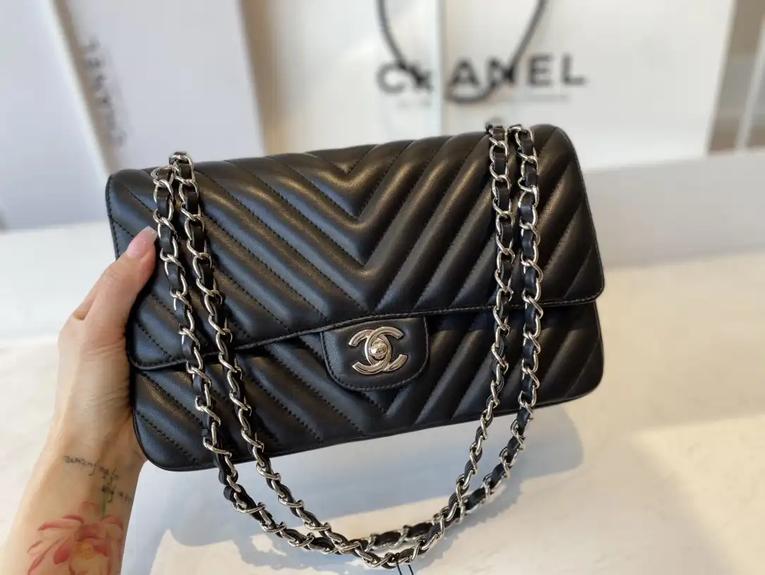 CHANEL FLAP BAG LAMBSKIN 25.5cm