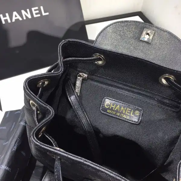 CHANEL BACKPACK IN CAVIAR WITH GOLD HARDWARE